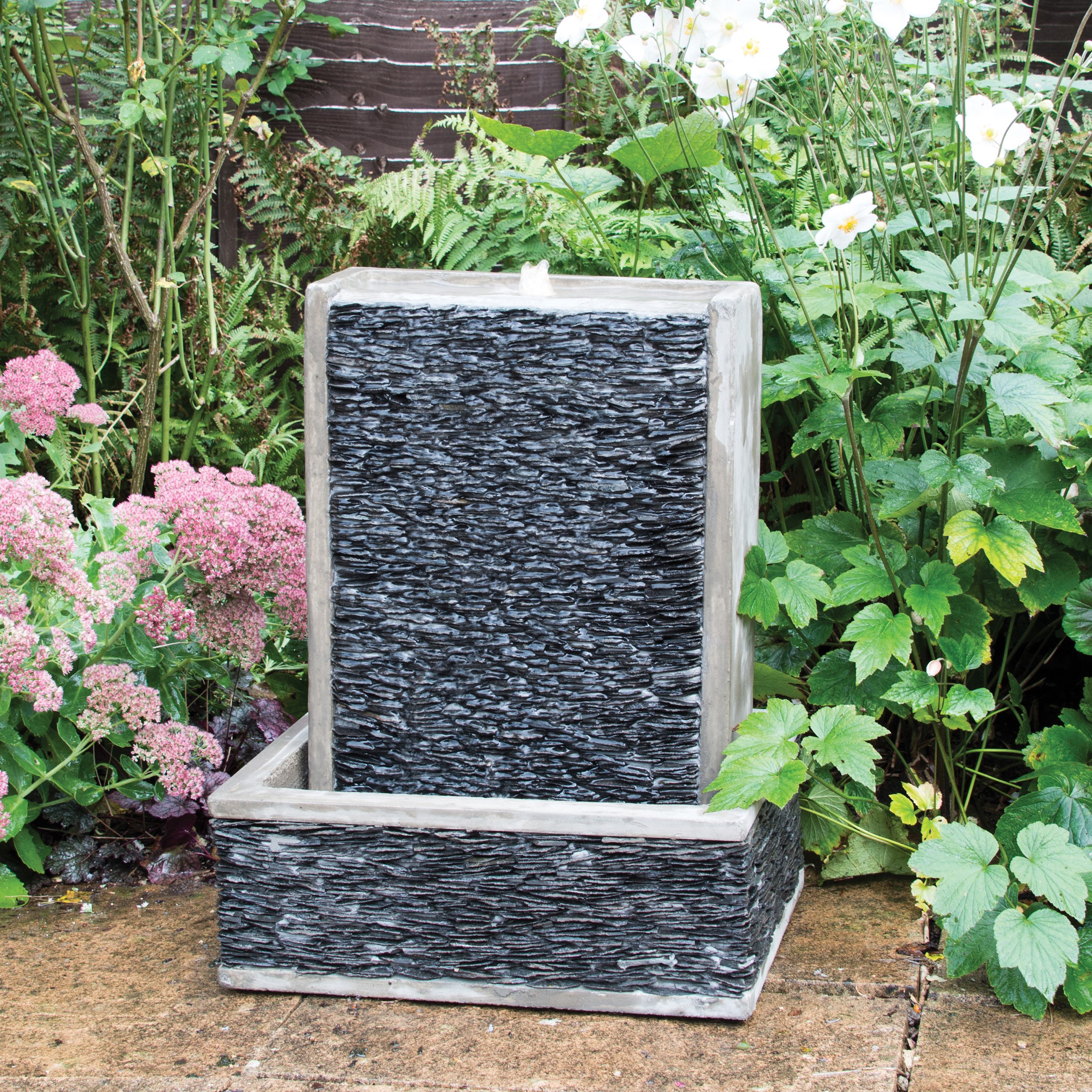 Single Tower Slate Harbour Water Feature